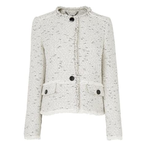 chanel style boucle jacket cream